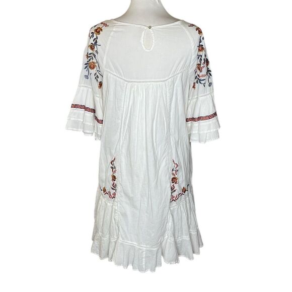 Free People Pablo Women's L Floral Embroidered Mini Dress Casual - Picture 2 of 8